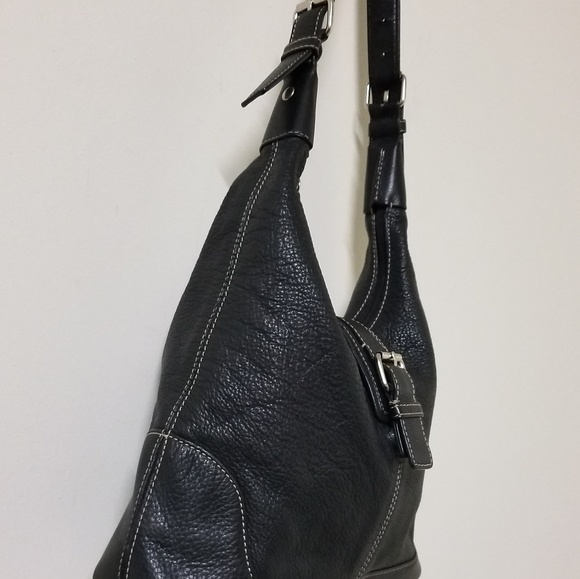 Fossil Classic Leather Black Tote Shoulder Handbag - Picture 2 of 7